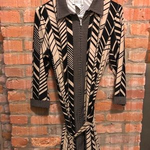 Zip front wrap dress